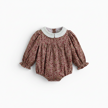 Load image into Gallery viewer, Cera Una Volta Frances Romper - Burgundy Flower
