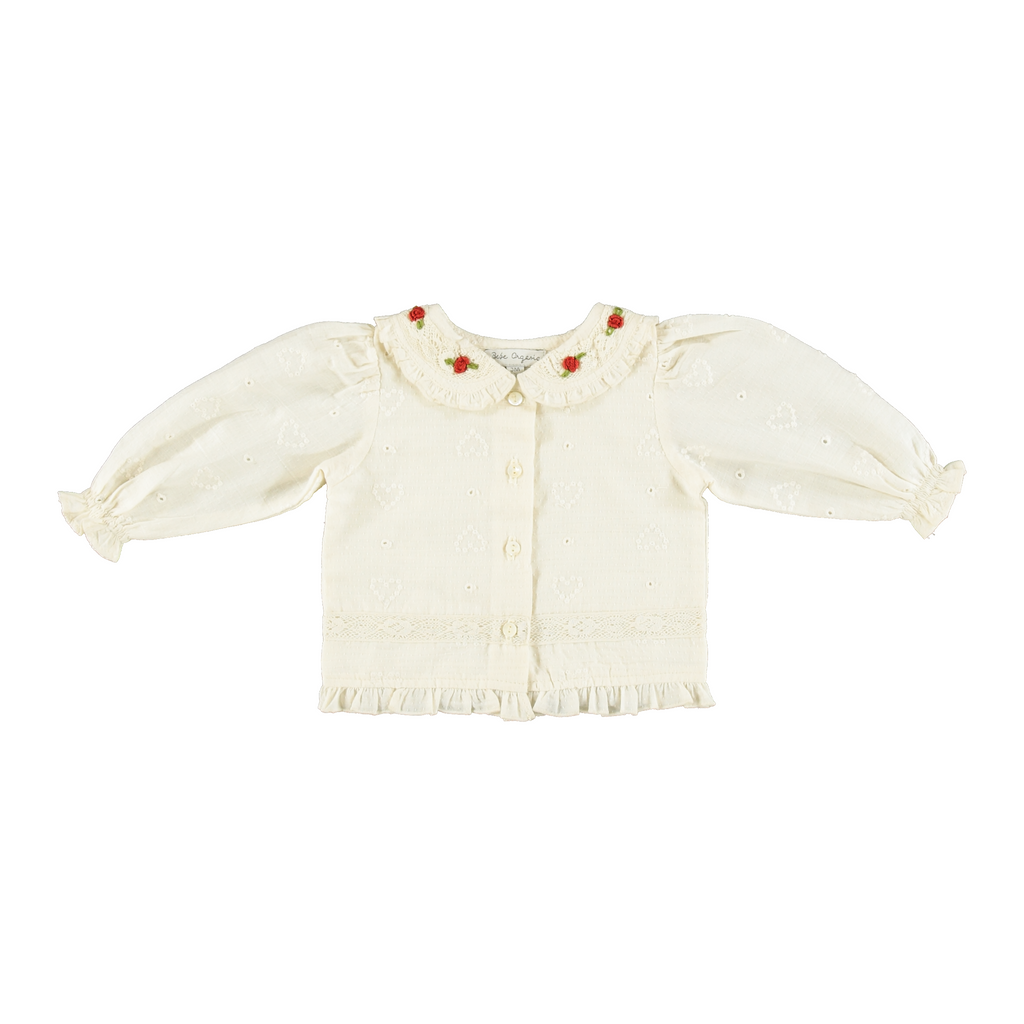 Bebe Organic Anita Baby Blouse - Heart Lace
