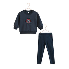 Load image into Gallery viewer, Retro Kid Arden Scuba Baby Boy Sweat Set - Indigo