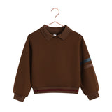 Retro Kid Arden Scuba Collar Sweatshirt - Chestnut