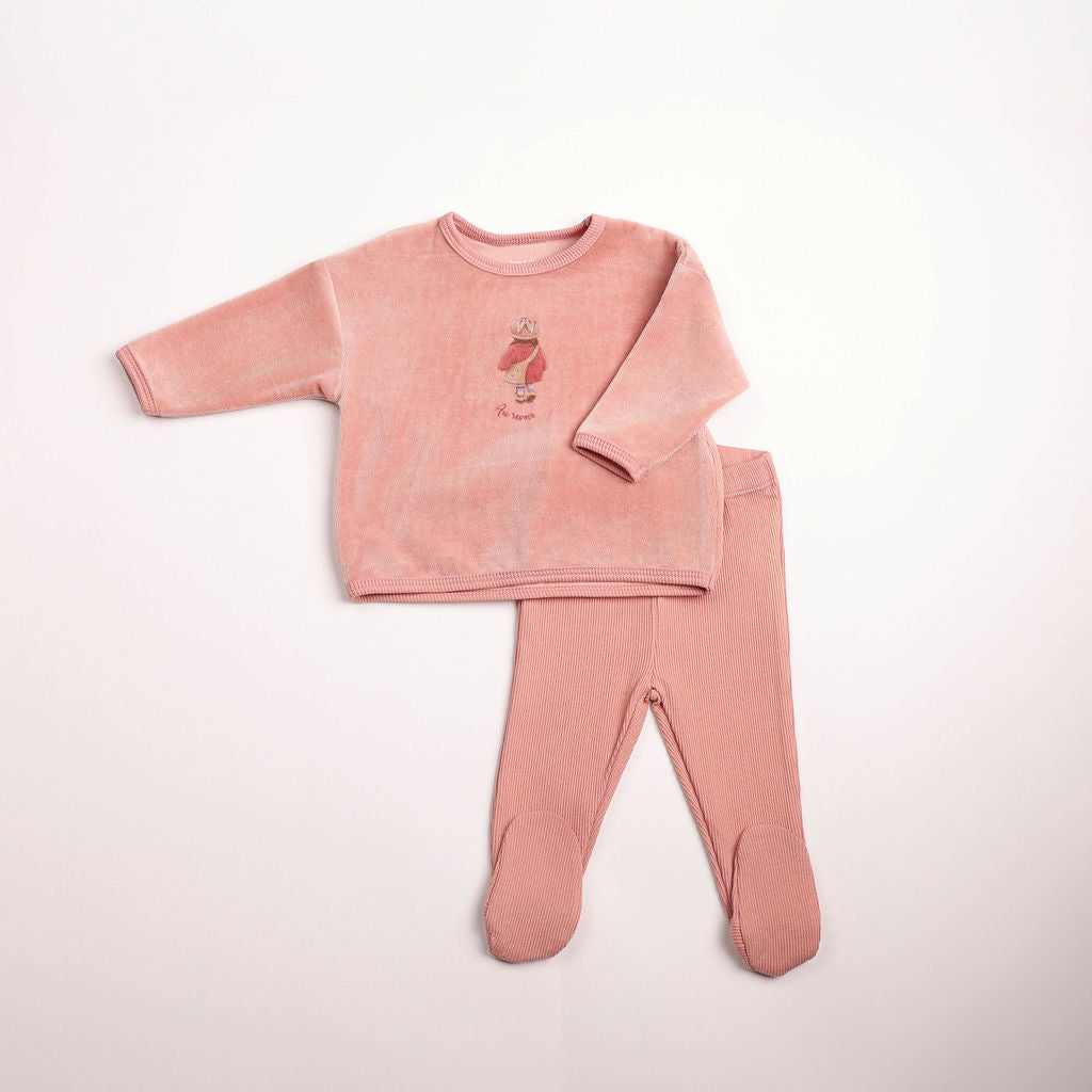 Bee & Dee Au Revoir Two Piece Set - Satin Pink