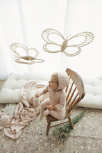 Load image into Gallery viewer, Lilette Ballard Print Footie And Hat - Dusty Pink