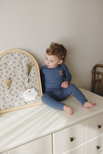 Load image into Gallery viewer, Lilette Bear Applique Lounge Set - Slate