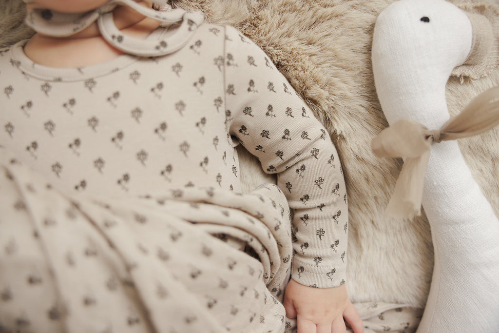 Lilette Ballard Print Footie - Oat