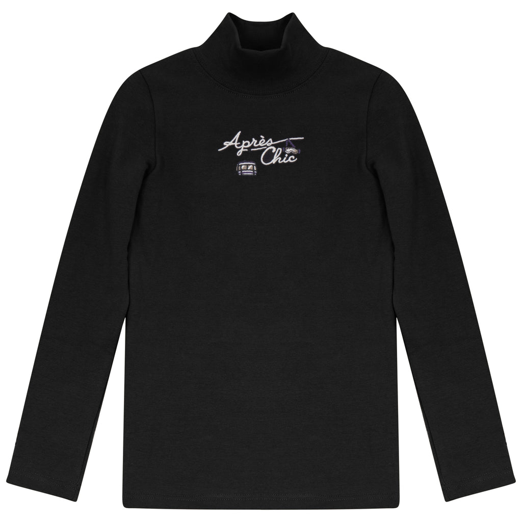 Calla Lili Girls Apres Chic Mockneck - Black/Purple