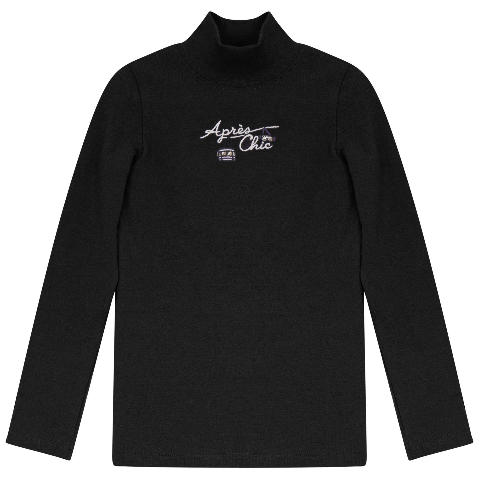 Calla Lili Girls Apres Chic Mockneck - Black/Purple – Moonlight