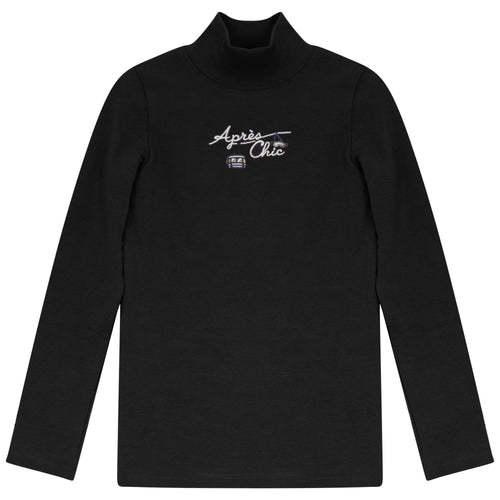 Calla Lili Girls Apres Chic Mockneck - Black/Purple