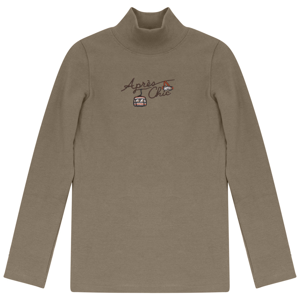 Calla Lili Girls Apres Chic Mockneck - Taupe
