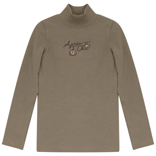 Calla Lili Girls Apres Chic Mockneck - Taupe
