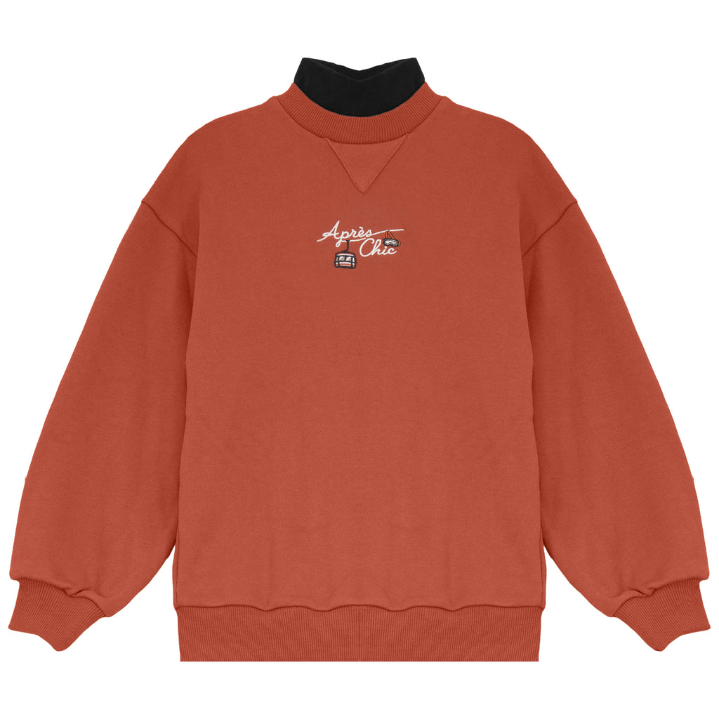 Calla Lili Boys Sweatshirt With Mockneck - Rust