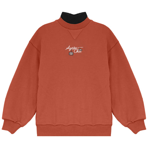 Calla Lili Boys Sweatshirt With Mockneck - Rust