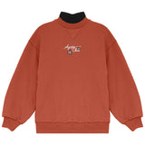 Calla Lili Boys Sweatshirt With Mockneck - Rust