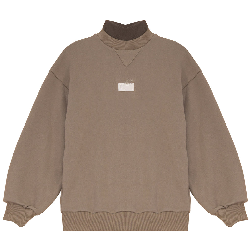 Calla Lili Boys Sweatshirt With Mockneck - Taupe