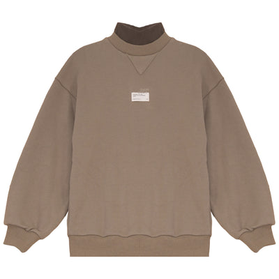 Calla Lili Boys Sweatshirt With Mockneck - Taupe