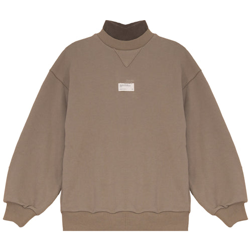 Calla Lili Boys Sweatshirt With Mockneck - Taupe