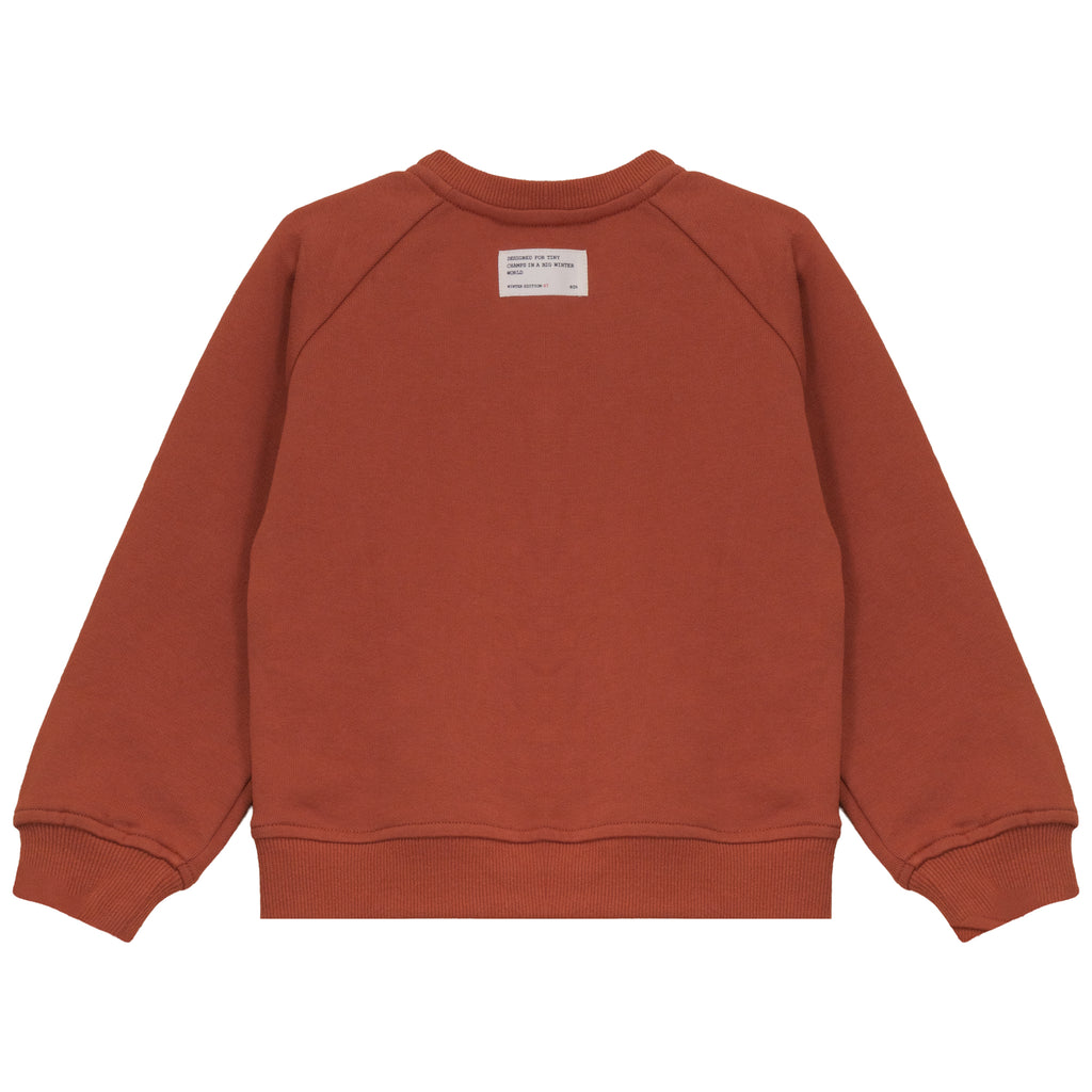 Calla Lili Girls Sweat Cardigan - Rust