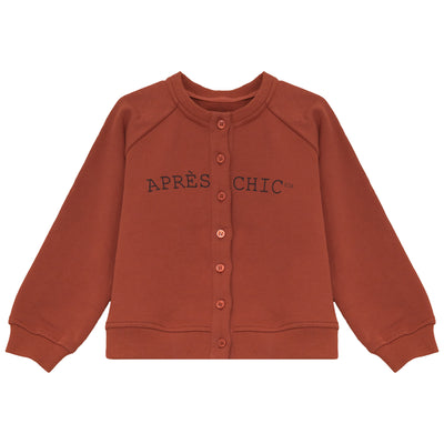 Calla Lili Girls Sweat Cardigan - Rust
