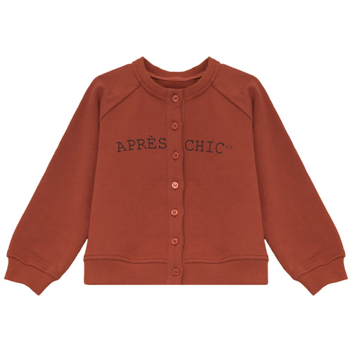 Calla Lili Girls Sweat Cardigan - Rust