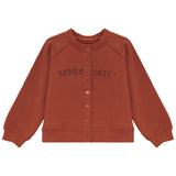 Calla Lili Girls Sweat Cardigan - Rust