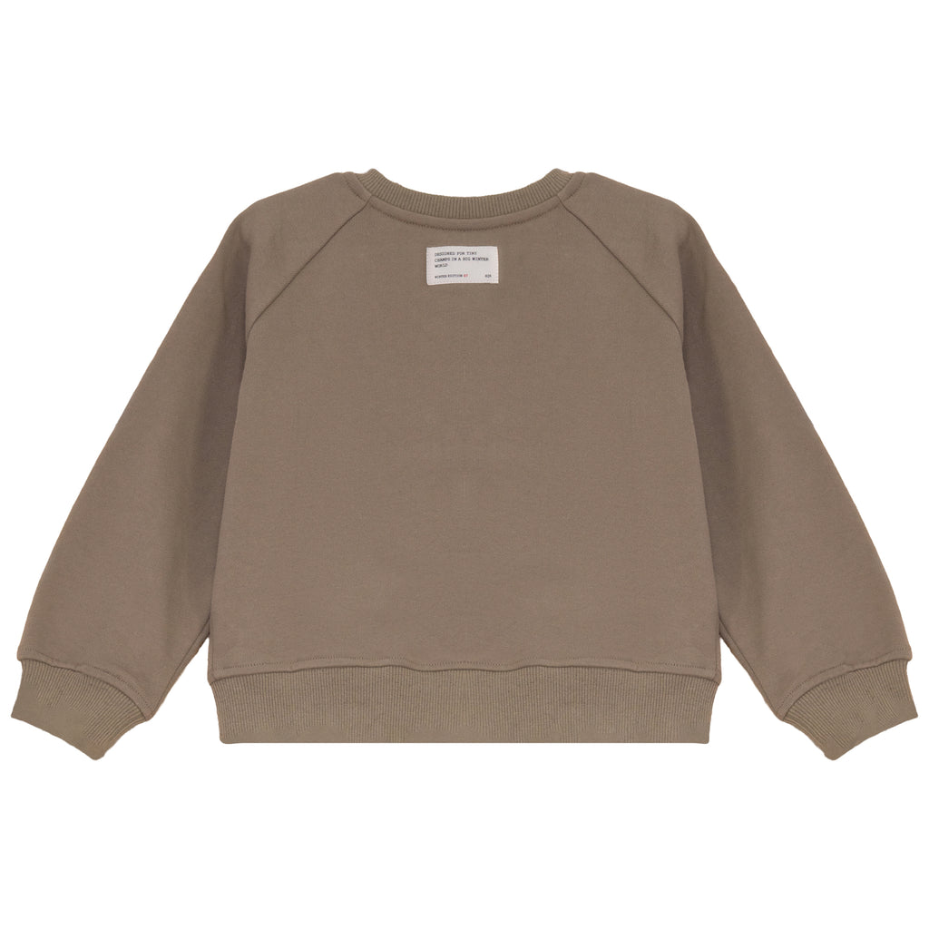 Calla Lili Girls Sweat Cardigan - Taupe