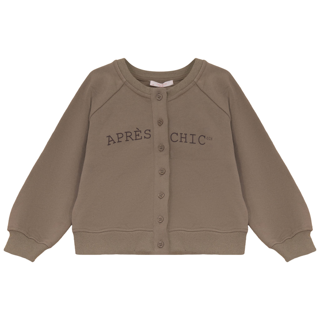 Calla Lili Girls Sweat Cardigan - Taupe