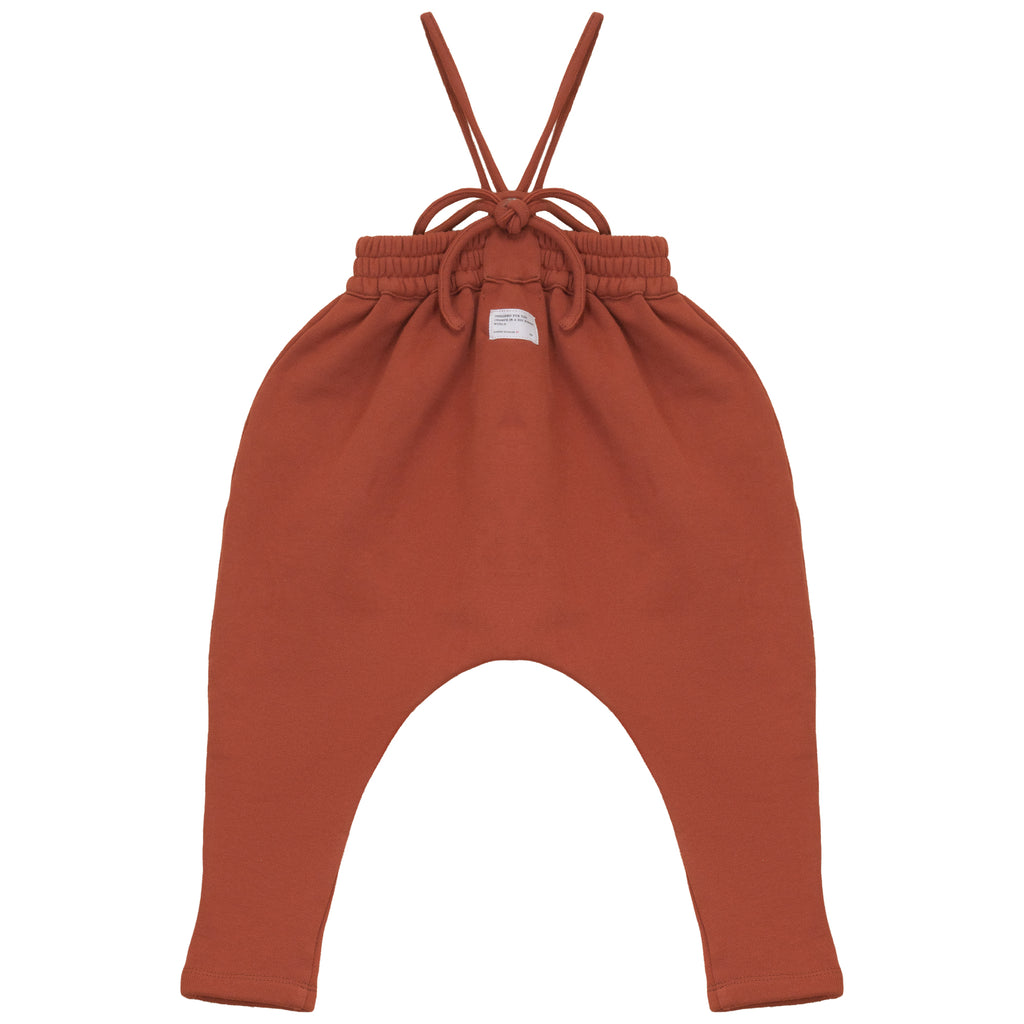 Calla Lili Baby Sweat Romper - Rust