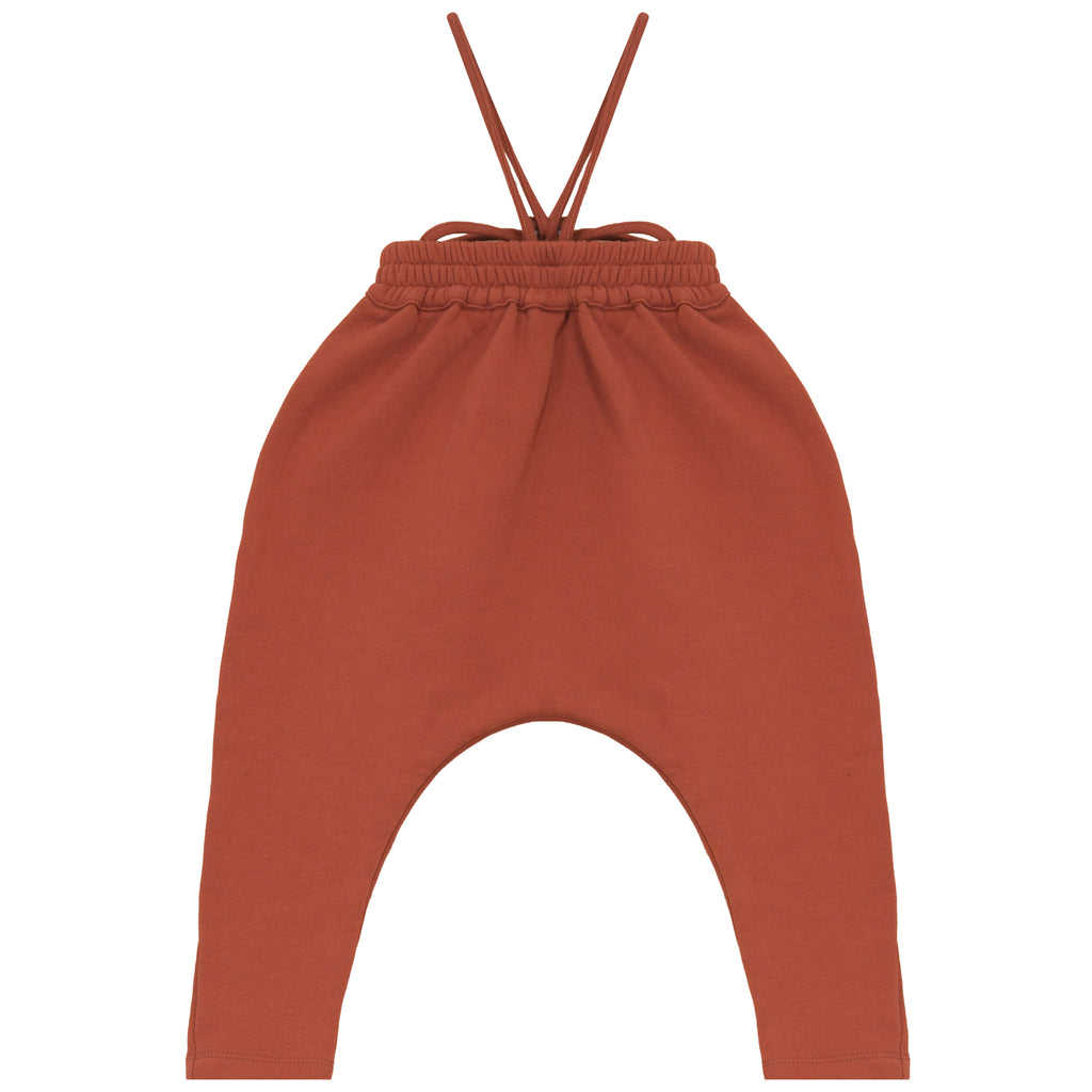 Calla Lili Baby Sweat Romper - Rust
