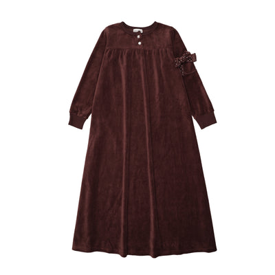 Bopop Burgundy Studded Bow Maxi - Short Length