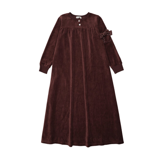 Bopop Burgundy Studded Bow Maxi - Long Length