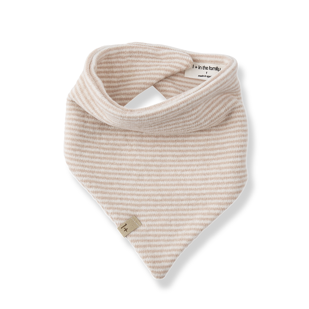 1+ In the Family Bastia Bandanna Bib - Nude