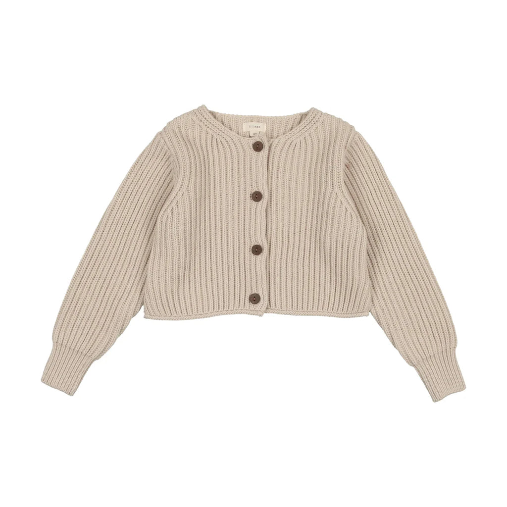 Lil Legs Basic Cardigan - Oat