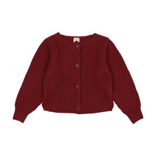 Load image into Gallery viewer, Lil Legs Basic Cardigan - Deep Red