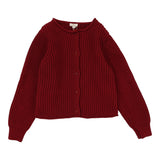 Lil Legs Knit Cardigan - Deep Red