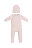 Oubon Dot Footie with Hat - Pink