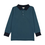 Lil Legs Contrast Polo - Blue