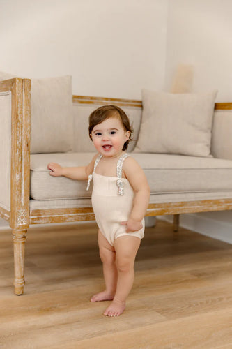 Bee & Dee Organic Ditsy Romper - Champagne Pink
