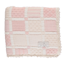 Load image into Gallery viewer, Bebe Organic Mai Blanket - Dusty Rose Patchwork