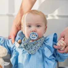 Load image into Gallery viewer, Bibs Pacifier X Liberty Pacifier Clip - Chamomile Lawn Baby Blue