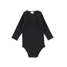 Load image into Gallery viewer, Lil Legs Ribbed Crewneck Onesie - Black