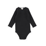 Lil legs Ribbed Long Sleeve Onesie - Black