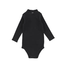 Load image into Gallery viewer, Lil Legs Ribbed Mock Neck Onesie - Black