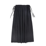 Valentina Taffeta Maxi Circle Skirt - Black