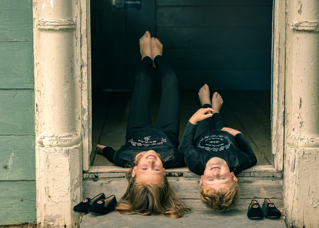 Ba & Na Embroidered Lounge Set - Black/Light Blue