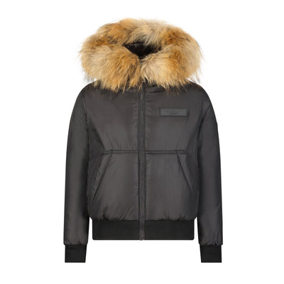 Denali Boys Bomber With Kangaroo Pocket - Black