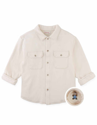 Gingersnaps Elmo Twill Jersey Shirt - Off White