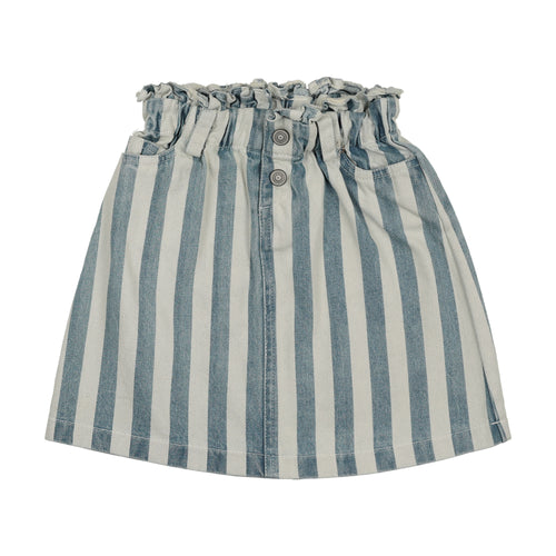 Farren & Me Bermuda Striped Skirt - Light Denim Stripes