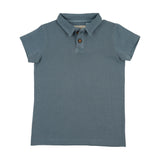 Farren & Me Pique Knit Washed Polo - Light Blue Wash