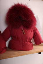 Load image into Gallery viewer, Mantel Gathered Baby Jacket - Cherry