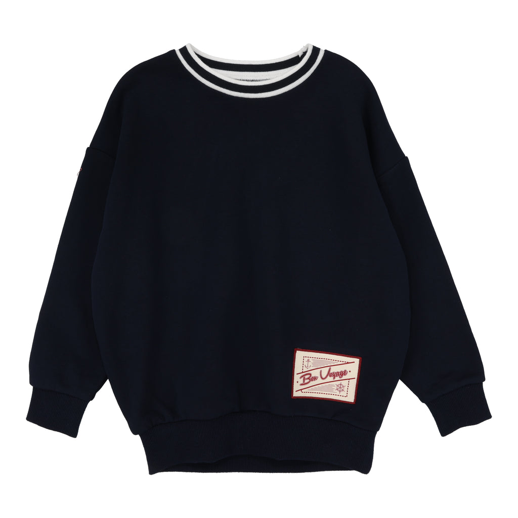Lil Legs Bon Voyage Sweatshirt - Navy (Dif. Style older