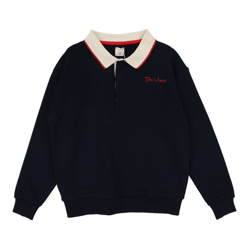 Lil Legs Bon Voyage Polo Sweatshirt - Navy